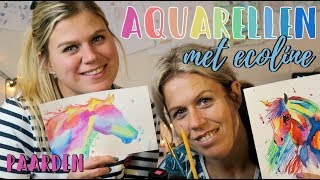 AQUARELLEN MET ECOLINE  Joyce amp Jaydee de Vos [upl. by Eustasius583]