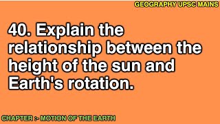 240 Suns Height and Earths Rotation  Understanding Their Connection [upl. by Ailhad]