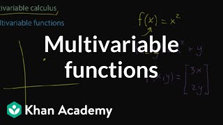 Multivariable functions  Multivariable calculus  Khan Academy [upl. by Saberio]