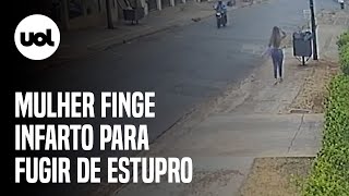 Mulher finge infartar para fugir de tentativa de estupro em GO [upl. by Belldame]