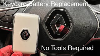 Renault Keycard Battery Replacement [upl. by Analos]