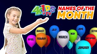 Months of the Year Song  12 Months of the Year  Names of Months  Months Names  Songs by 4KidzTv [upl. by Nicram]