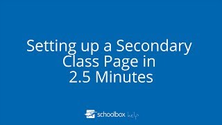 Setting up a Secondary Class Page in 25 Minutes  LMS Tools [upl. by Barbuto246]