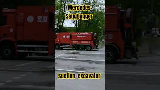 majestic huge Mercedes Benz suction excavator truck on the run shorts [upl. by Ame]