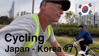 Completing 🇰🇷Korea’s cross country bicycle path  cycling through Seoul  eating live Octopus [upl. by Adikam732]