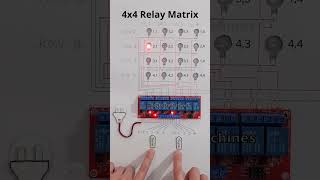 4x4 Relay Matrix Control Using an 8Channel Relay Module [upl. by Mayce54]