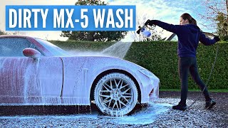 Dirty MX5 Winter Wash  Exterior amp Interior Car Cleaning [upl. by Uuge]