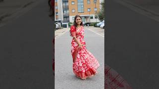 Red saree ❣️ eryamini foryou shorts [upl. by Gasperoni]