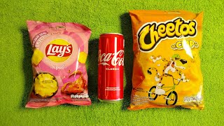 Unpacking Yummies Lays Cheetos and Coca Cola  Sweets ASMR  Satisfying Video  Desembalaje de ASMR [upl. by Jp]