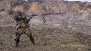 Shoulder Firing a PTRS41 Simonov antitank rifle Like a BADASS [upl. by Anirtep179]