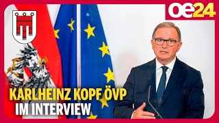 Vorarlberger Landtagswahl 2024 Karlheinz Kopf ÖVP im Interview [upl. by Copeland556]