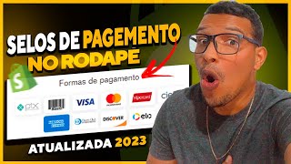 Como Colocar Formas de Pagamento no Rodapé loja Shopify Script GratuitoDropshipping 2023 [upl. by Outhe]