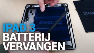 iPad 3 2012 batterij vervangen  Fixjenl [upl. by Stralka]