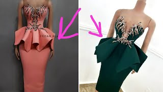 HOW TO CUT A SQUARE EDGED HANDKERCHIEF FLARE EASIEST METHOD   PEPLUM TUTORIAL [upl. by Serene]