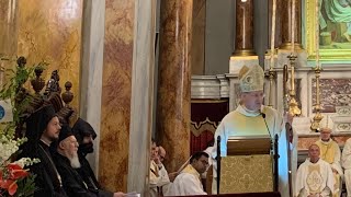 Ecumenical Patriarch Bartholomew joins Mass in Istanbul for anniversary of Pope Francis’ election [upl. by Donohue]