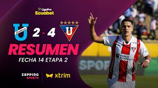 U Católica 2  4 Liga de Quito Resumen Fecha 14  2da Etapa  LigaPro Ecuabet [upl. by Auhel709]