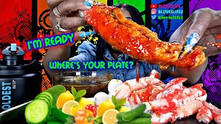 Seafood Boil Deshelled Mukbang  by Bloveslife [upl. by Wendeline]