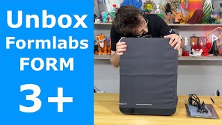 Unboxing Formlabs form 3 plus and starting the first print [upl. by Ydorb]