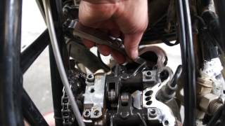 How to check the valve clearance on a KTM 690 [upl. by Issie936]