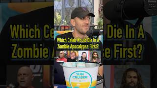 Which CELEBRITY Would DIE FIRST In A ZOMBIE APOCALYPSE shorts therock joerogan zombie survival [upl. by Athiste]