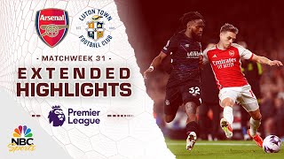 Arsenal v Luton Town  PREMIER LEAGUE HIGHLIGHTS  432024  NBC Sports [upl. by Drusie964]