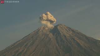 Apr 16 2023 Minor explosion at Semeru Volcano Indonesia [upl. by Erdne]