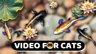 CAT GAMES  Relaxing Koi Fish Pond Videos for Cats  CAT TV  1 Hour [upl. by Ahsenra616]