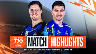 2024 Abu Dhabi T10 I Match 19 Highlights UP Nawabs vs Deccan Gladiators  Season 8 [upl. by Yadsnil]