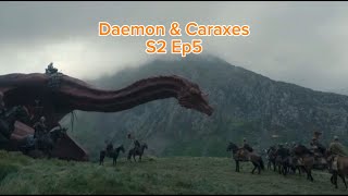 Daemon And Caraxes  Season 2 Episode 5  House of the Dragon  The Red Dragon And The Gold [upl. by Mahsih973]