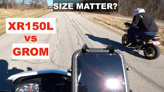 Honda XR150L vs Grom [upl. by Fairfield]