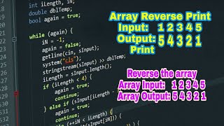 Array Reverse Print  Reverse the Array  C Programming [upl. by Ahsitil]