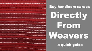 Buy handloom sarees directly from weavers a quick guide [upl. by Artep]