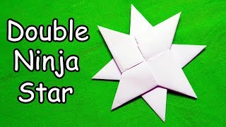 How to make a Double Ninja Star  Origami [upl. by Enomaj307]