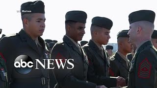 18 Marines from same unit become naturalized US citizens [upl. by Anauqahc]