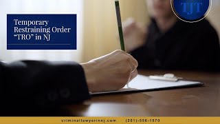 Temporary Restraining Order in NJ  What is a TRO [upl. by Anael]