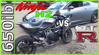 Nissan GTR ALPHA A vs Ninja H2  SMACKDOWN [upl. by Diskson]