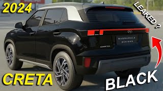 2024 CRETA IN BLACK COLOR LEAKED  CRETA FACELIFT 2024  NEW 2024 CRETA BLACK TOP MODEL  NEW CRETA [upl. by Eux]