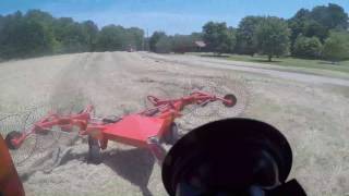 Raking hay for dad with the 4610 an kuhn [upl. by Eulau]