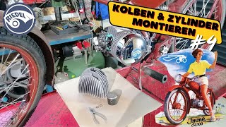 Riedel Imme R100 Motor Kolben einbau  Restauration amp Technik [upl. by Akeirahs]