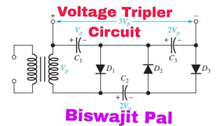 Voltage Tripler Circuit ভোল্টেজ ত্রিগুণকারী বর্তনী [upl. by Ebarta]