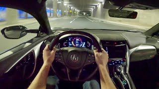 2022 Acura NSX Type S  POV Night Drive Binaural Audio [upl. by Hauser]