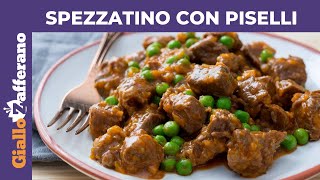 SPEZZATINO CON PISELLI  Ricetta facile [upl. by Ignatzia]