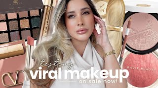 TESTING THE HOTTEST NEW LUXURY MAKEUP that is ON SALE NOW HERMES DIOR VALENTINO LISA ELDRIDGE [upl. by Saitam]