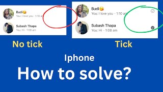 iPhone messenger delivered tick not showing Solve in minutes [upl. by Lindy]