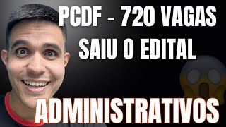 Concurso PCDF Administrativo edital PUBLICADO provas em JANEIRO [upl. by Saxon]