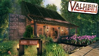 I Built Log Cabin Called ALDO In Valheim  TimeLapse Gameplay Build [upl. by Rorry843]