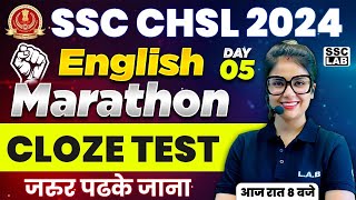 SSC CHSL 2024  ENGLISH MARATHON  SSC CHSL ENGLISH CLOZE TEST  BY Barkha maam [upl. by Adlei]