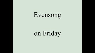 Evensong on Friday 27 September from St Johns in the Village [upl. by Ilana]