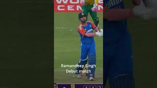 Ramandeep singh debut in india team cricket cricketlover [upl. by Acired939]