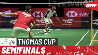 BWF Thomas Cup Finals 2022  India vs Denmark  Semifinals [upl. by Osana]